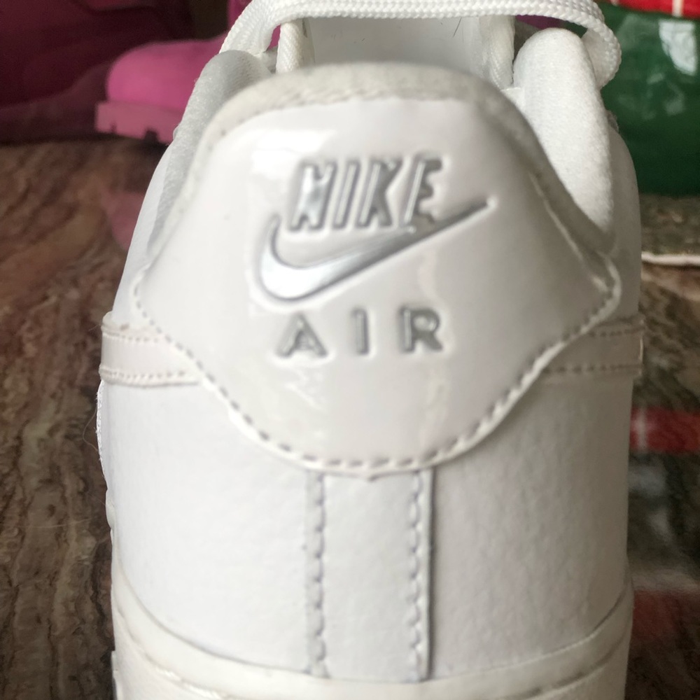 White woven Air Force 1’s